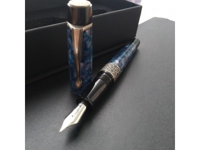 Celestial Blue Fountain Pen + 14K Gold Nib  
